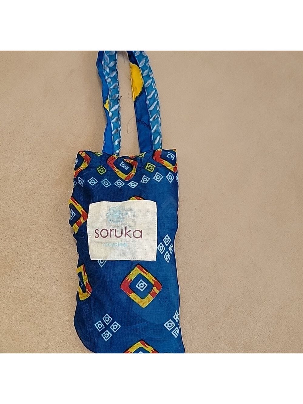 Soruka Gia Blue & Leopard Print Upcycled Leather Crossbody Bag OOAK NWT - Picture 11 of 13